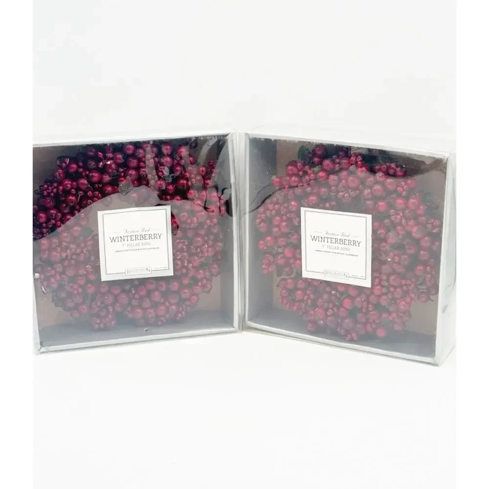 Restoration Hardware Winterberry Festive Red Pillar Ring 7